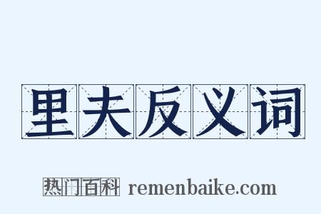 里夫反义词是什么意思的图片